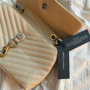Rebecca Minkoff Beige Quilted Shoulder Bag